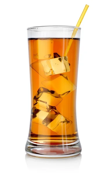 Amber cocktail in een geïsoleerd glas — Stockfoto