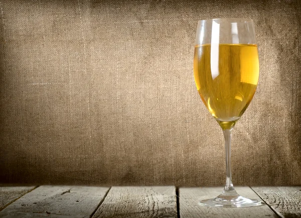 Glass of dessert white wine — Stock Photo, Image