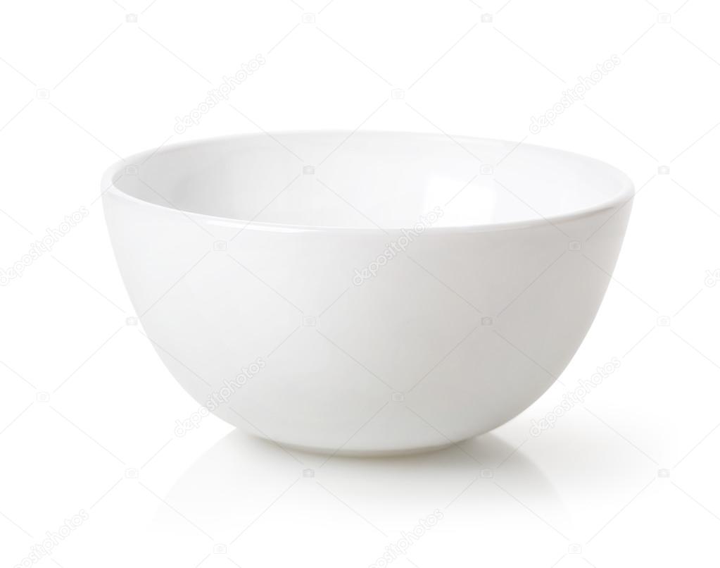 Empty white bowl