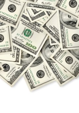 kolaj üzerinde beyaz izole para