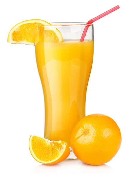 Zumo de naranja en un vaso —  Fotos de Stock