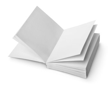 Temiz çarşaf ile açık kitap