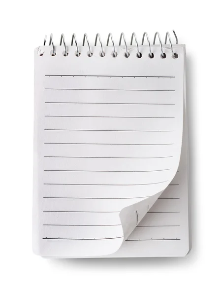 Blank notepad isolated — Stock Photo, Image