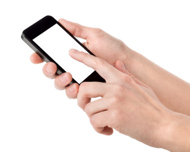 Siyah akıllı telefon.