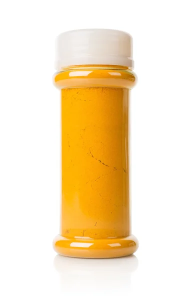 Jar of turmeric — Stock Photo, Image