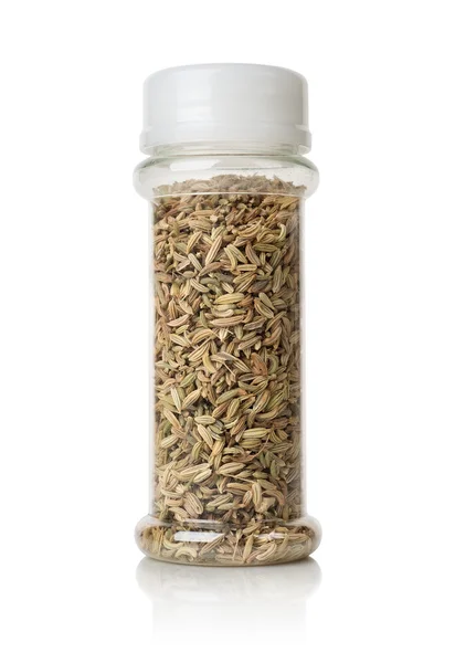 Fennel in a glass jar — Stock Photo, Image