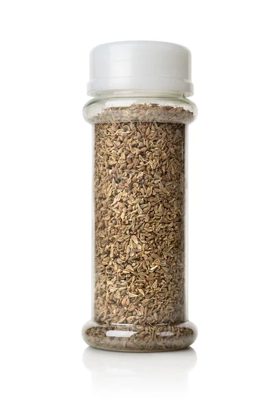 Anise seeds in a glass jar — Stock Photo, Image