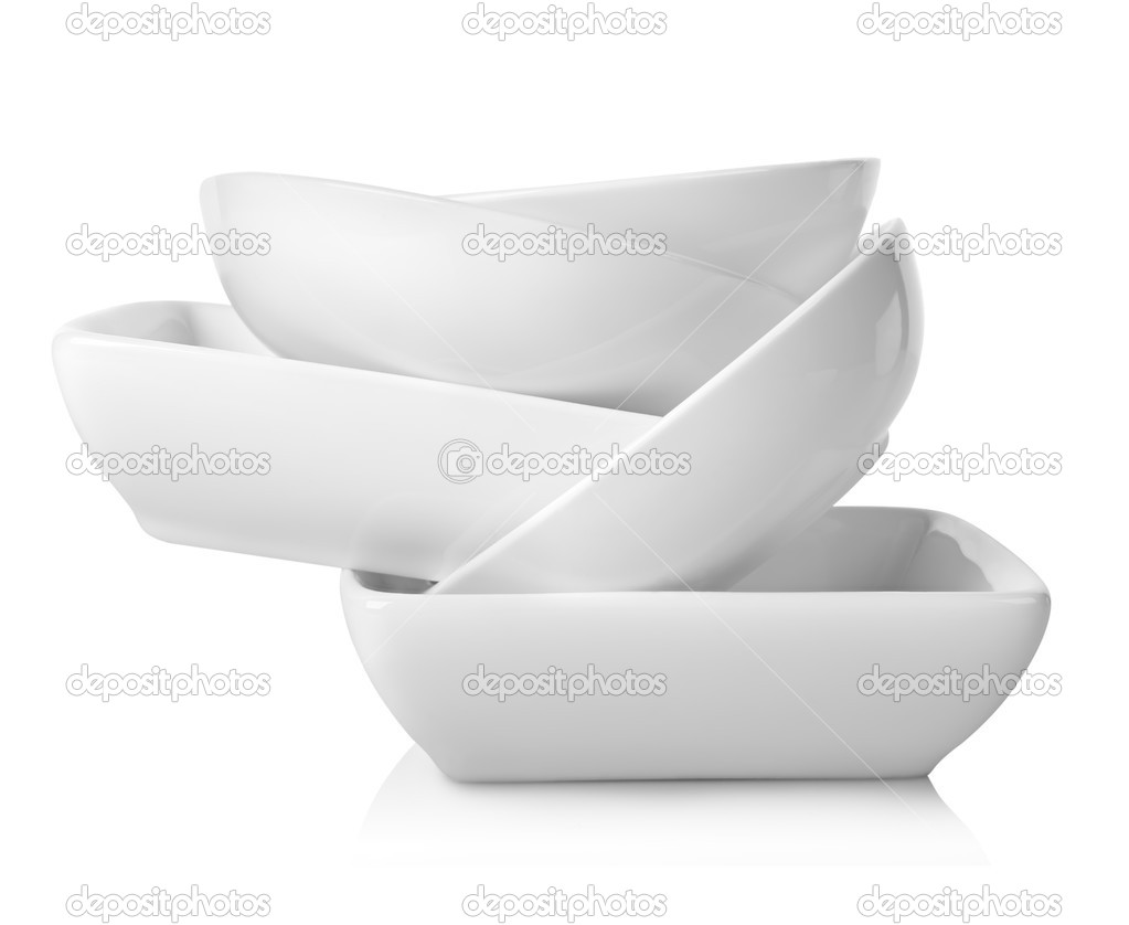 Empty bowls isolated