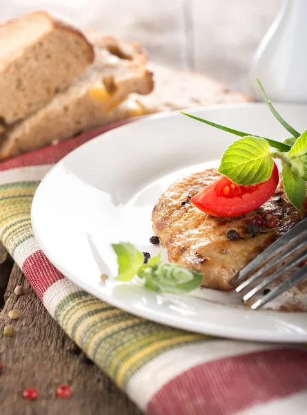 Nourishing steak on grill — Stock Photo, Image