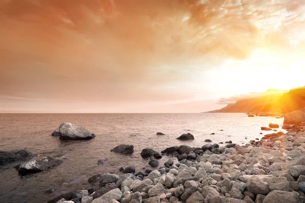 Deniz Manzaralı günbatımı — Stok fotoğraf
