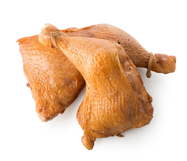 Dvě uzená kuřecí stehýnka — Stock fotografie