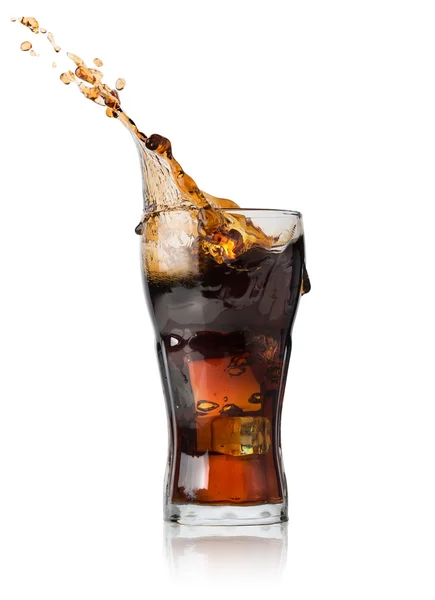 Cola in glas — Stockfoto