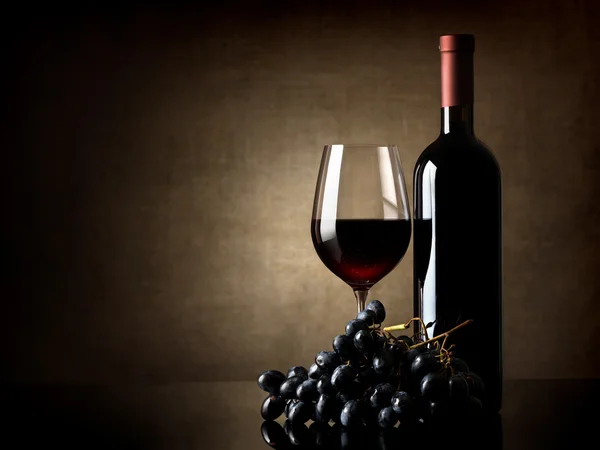 Κρασί και σταφύλι — Φωτογραφία Αρχείου