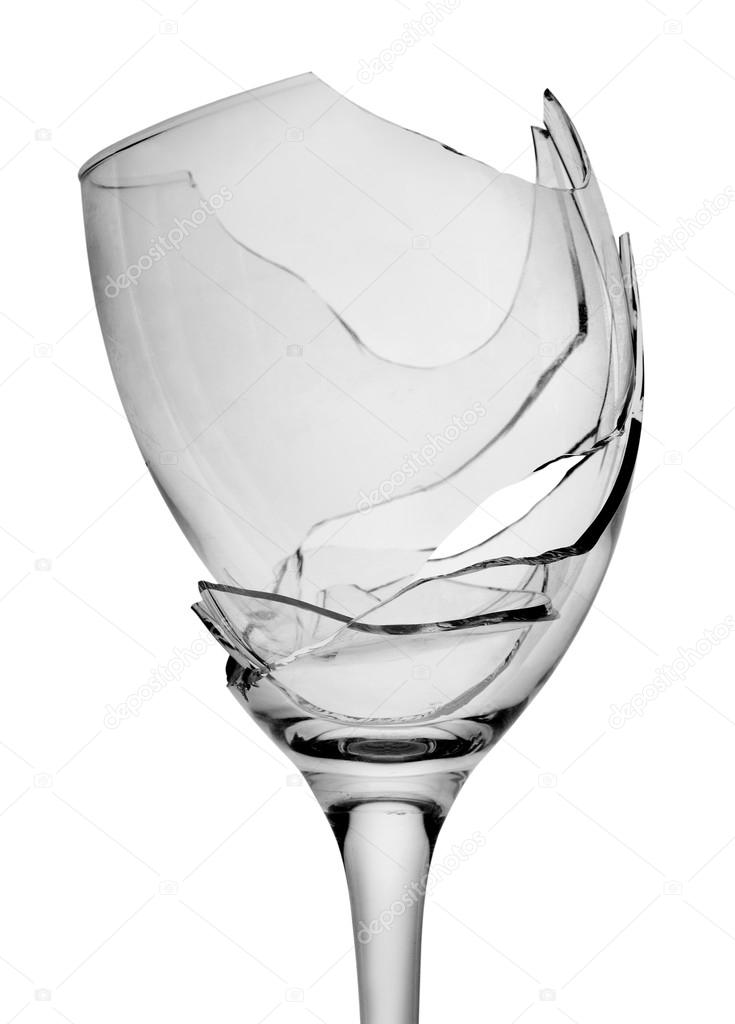 smashed wine glass