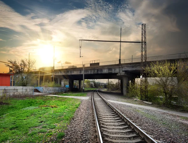 Železniční trať — Stock fotografie