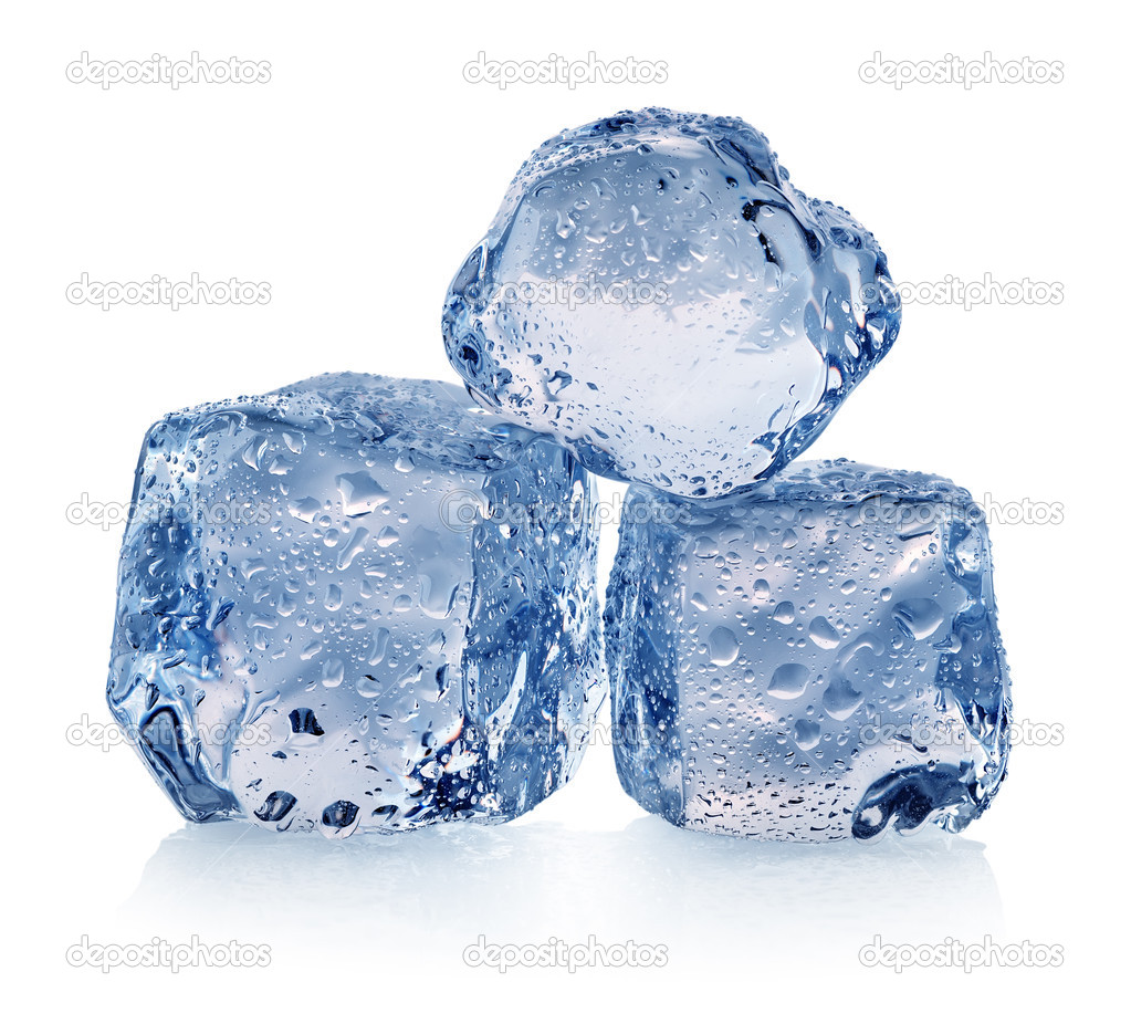 Three pieces of ice
