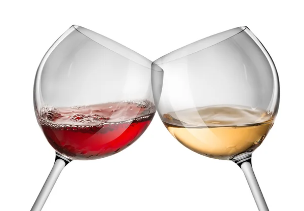 Движущееся красное и белое вино — стоковое фото