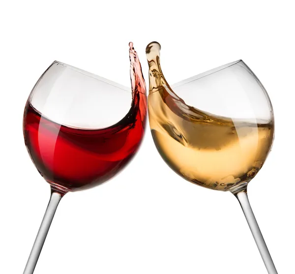 Red and white wine waves — Stock Photo, Image