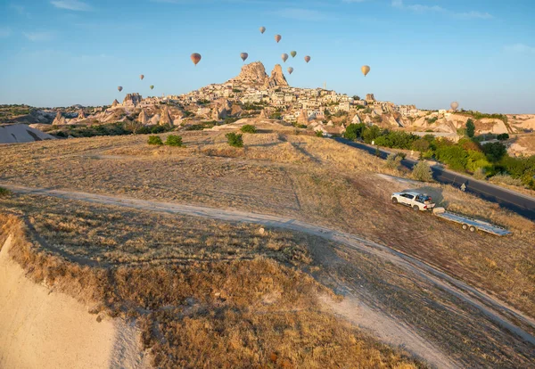 Uchisar castle in rock formation — Stock Photo, Image