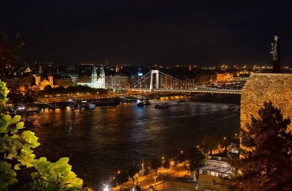 Illuminated Budapest at night — Stock Photo, Image