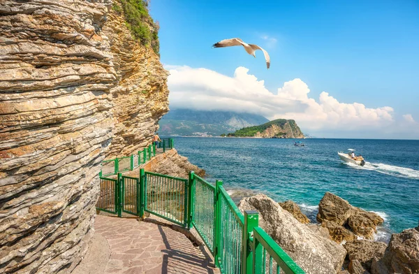 Morze Adriatyckie i wyspa Nicholas — Zdjęcie stockowe
