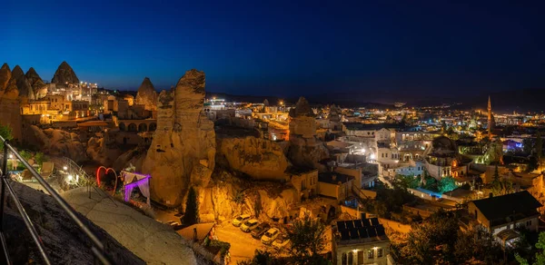 Ciudad Goreme Atardecer Capadocia Anatolia Central Turquía —  Fotos de Stock