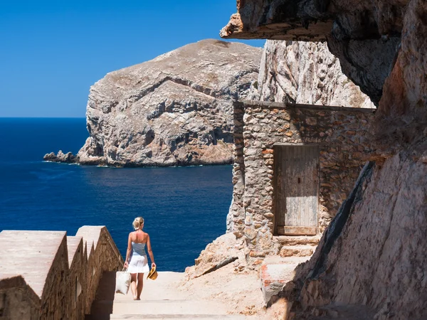 Walk along the cliffs — Stock Photo, Image