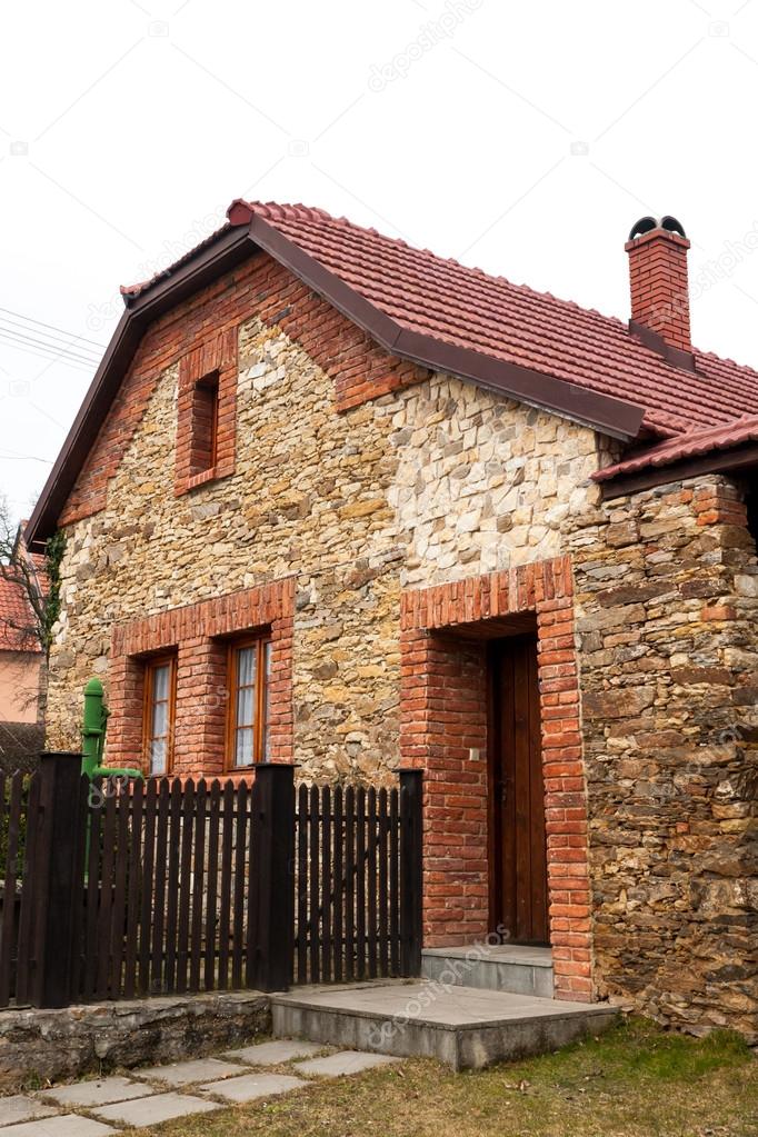 Traditional brick-stone house