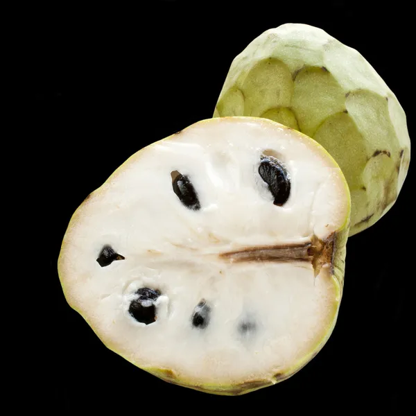 Cherimoya over black — Stock Photo, Image