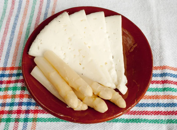 Asparagus and cheese — Stock Photo, Image