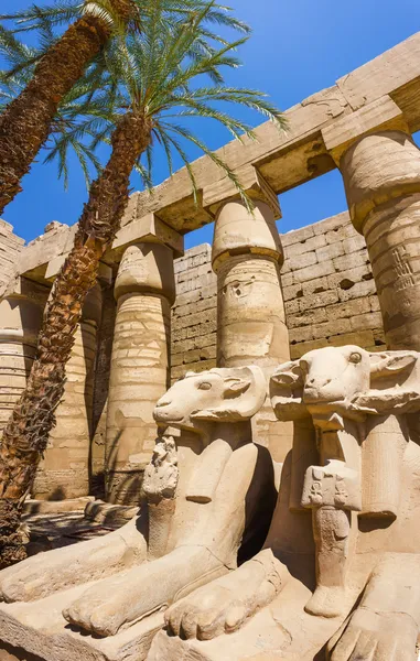 Ancient ruins of Karnak temple in Egypt — Stock Photo, Image