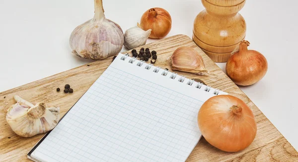 Cuaderno para nota culinaria — Foto de Stock