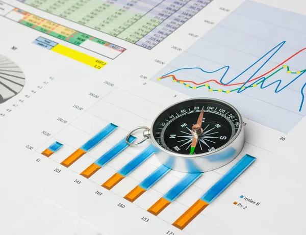 Navigation in economics and finance — Stock Photo, Image