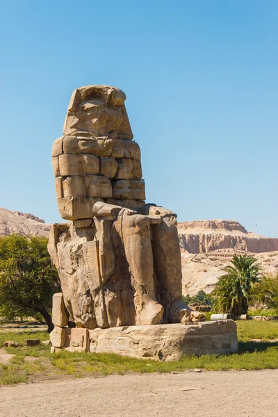 Colossi de Memnon, Vale dos Reis, Luxor, Egito — Fotografia de Stock