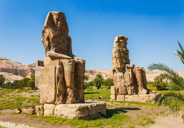 Colossi van Memnon, Vallei der Koningen, Luxor, Egypte — Stockfoto