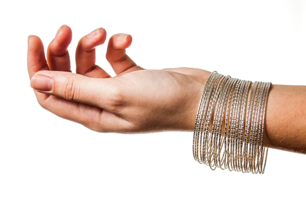 Female hand with jewelry — Stock Photo, Image