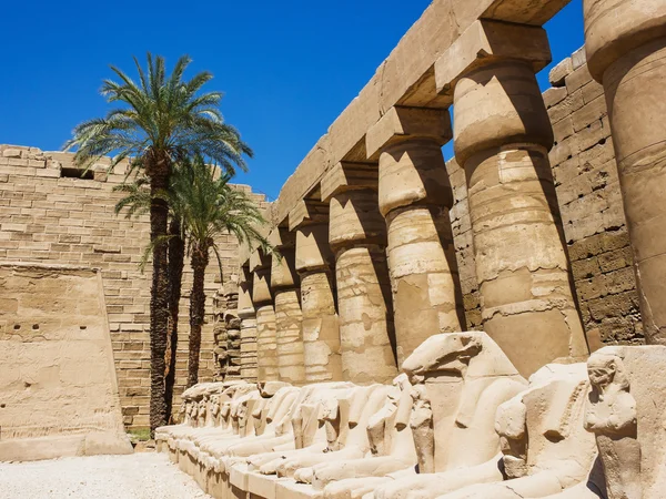 Ancient ruins of Karnak temple in Egypt — Stock Photo, Image