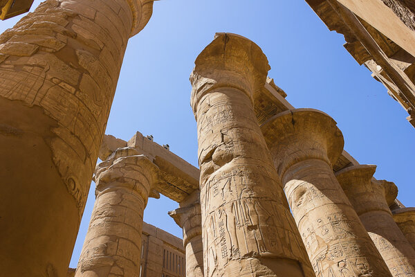 Ancient ruins of Karnak temple in Egypt