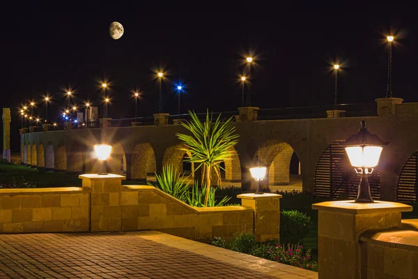 Quay resort de Hurghada por la noche — Foto de Stock