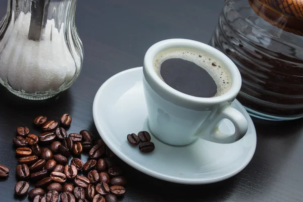 Cup of black coffee — Stock Photo, Image