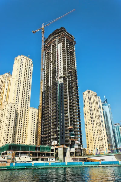 Construction of skyscrapers in Dubai UAE — Stock Photo, Image