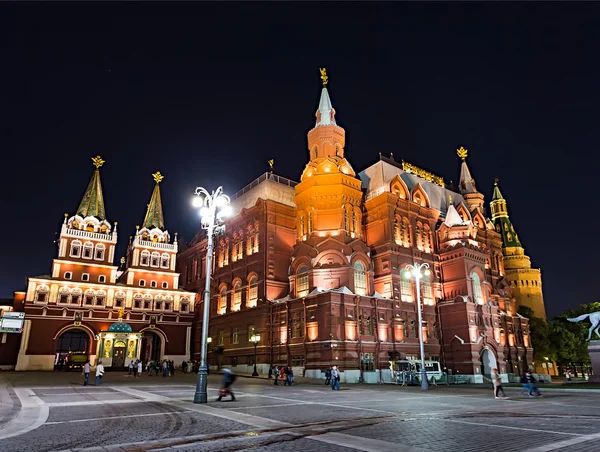 Vista nocturna de Moscú cerca del Kremlin — Foto de Stock
