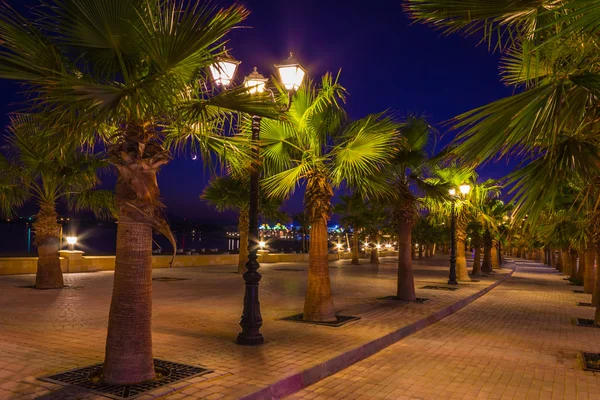 Quay resort van hurghada nachts — Stockfoto