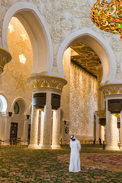 L'interno della Moschea di Shaikh Zayed — Foto Stock