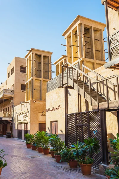 Arab Street dans le vieux quartier de Dubaï — Photo