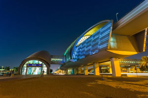 Dubai Metro as the world 's longest fully automated metro network — стоковое фото