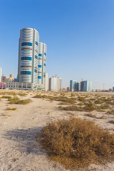 General view of modern buildings in Sharjah — Stock Photo, Image