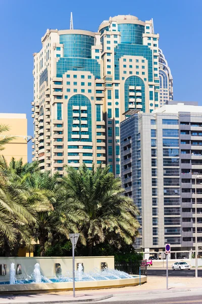 High rise buildings and streets in Dubai, UAE — Stock Photo, Image