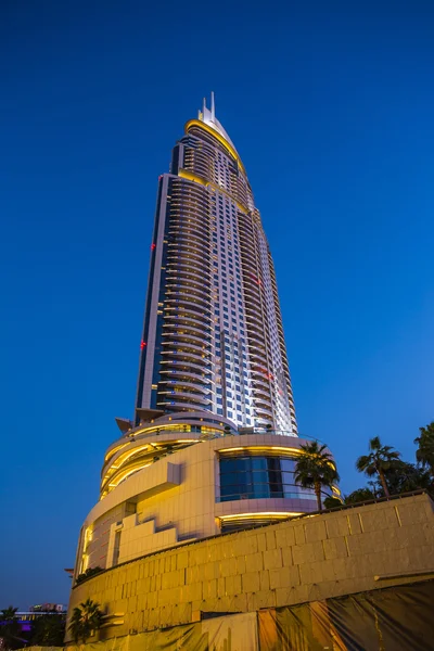 Vista noturna do Hotel O endereço — Fotografia de Stock