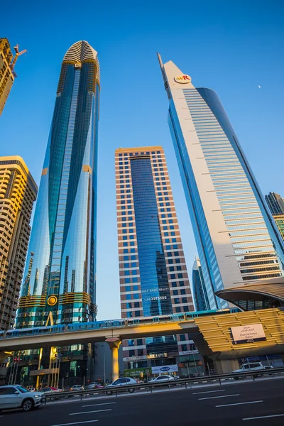 Modern skyscrapers, Sheikh zayed road — Stock Photo, Image